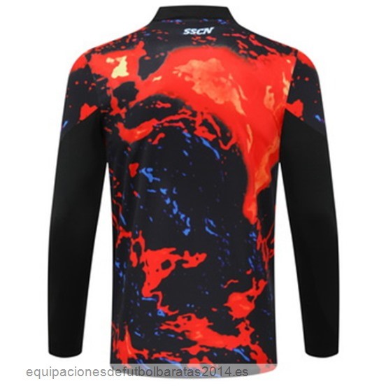 Nuevo Sudadera Entrenamiento Napoli 24/25 Naranja Negro Baratas